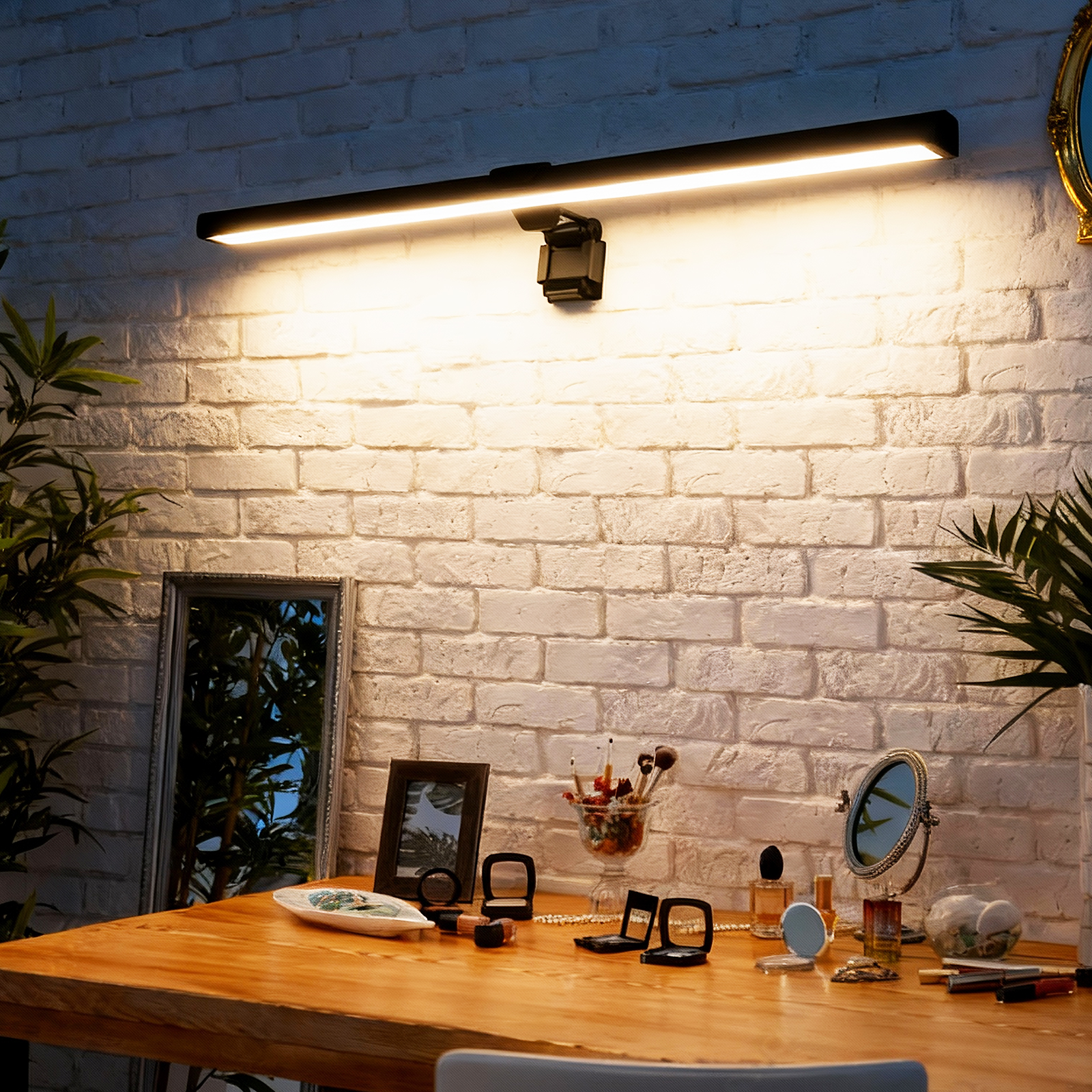 Desk Setup On Bed - USB-Powered Eye Care Monitor Light Bar