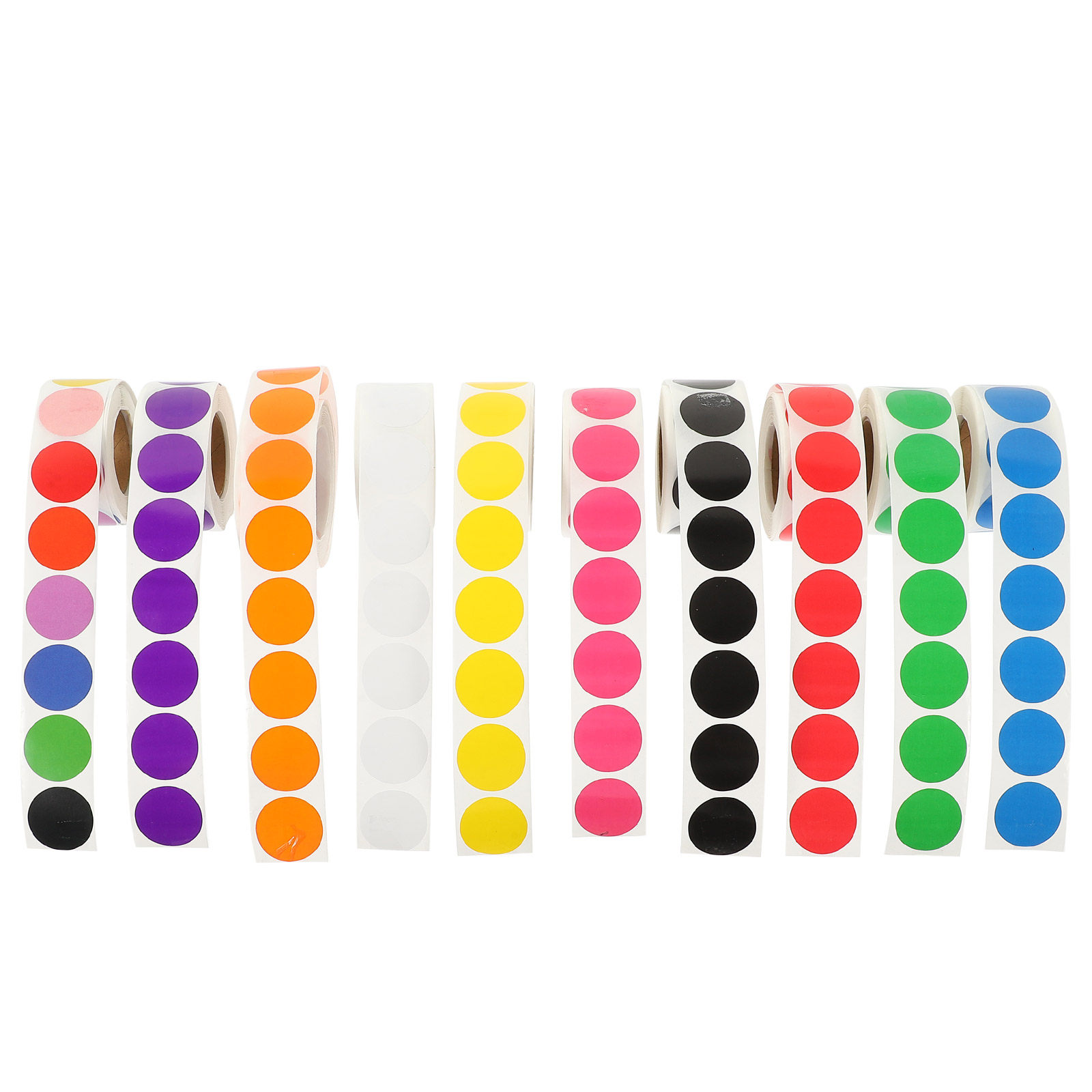 Desk Setup Bedroom - 10 Rolls Color Coded Dot Stickers