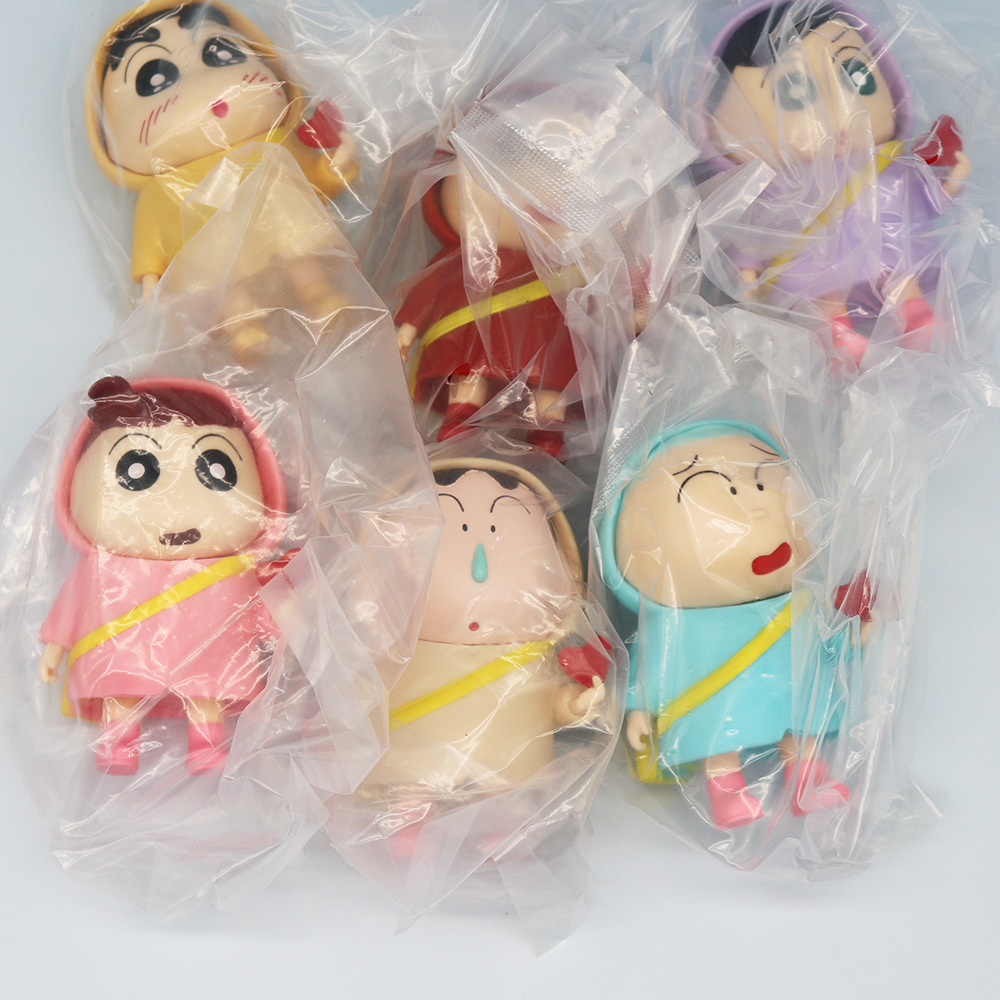 Desk Setup Kit - 6pcs/set Anime Crayon Shin-chan Raincoat version