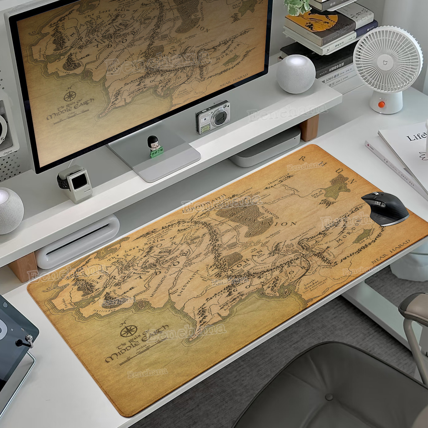 Desk Setup Productivity - The L-Lord of The Ring Large