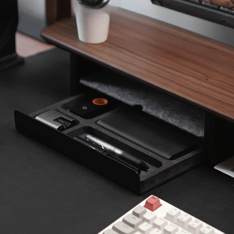 Premium Monitor Stand with Dra - مراجعة Desk Setup Workspace وسعره