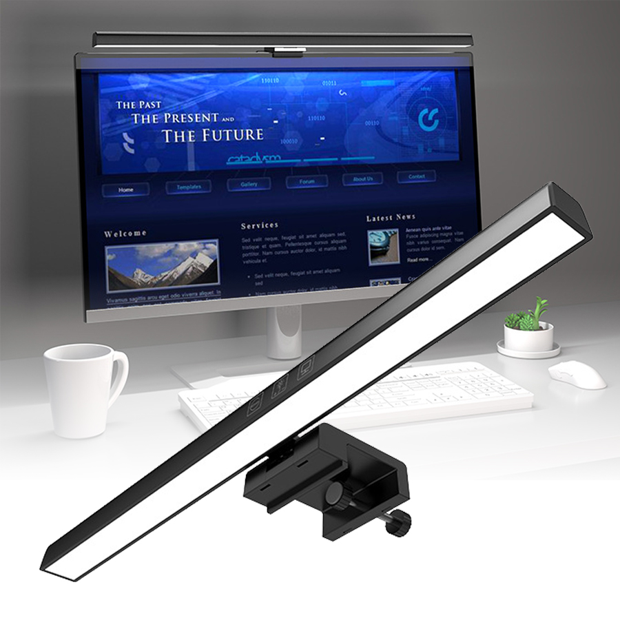 LED Monitor Light Bar 33cm 50c - مراجعة Desk Setup On Bed وسعره