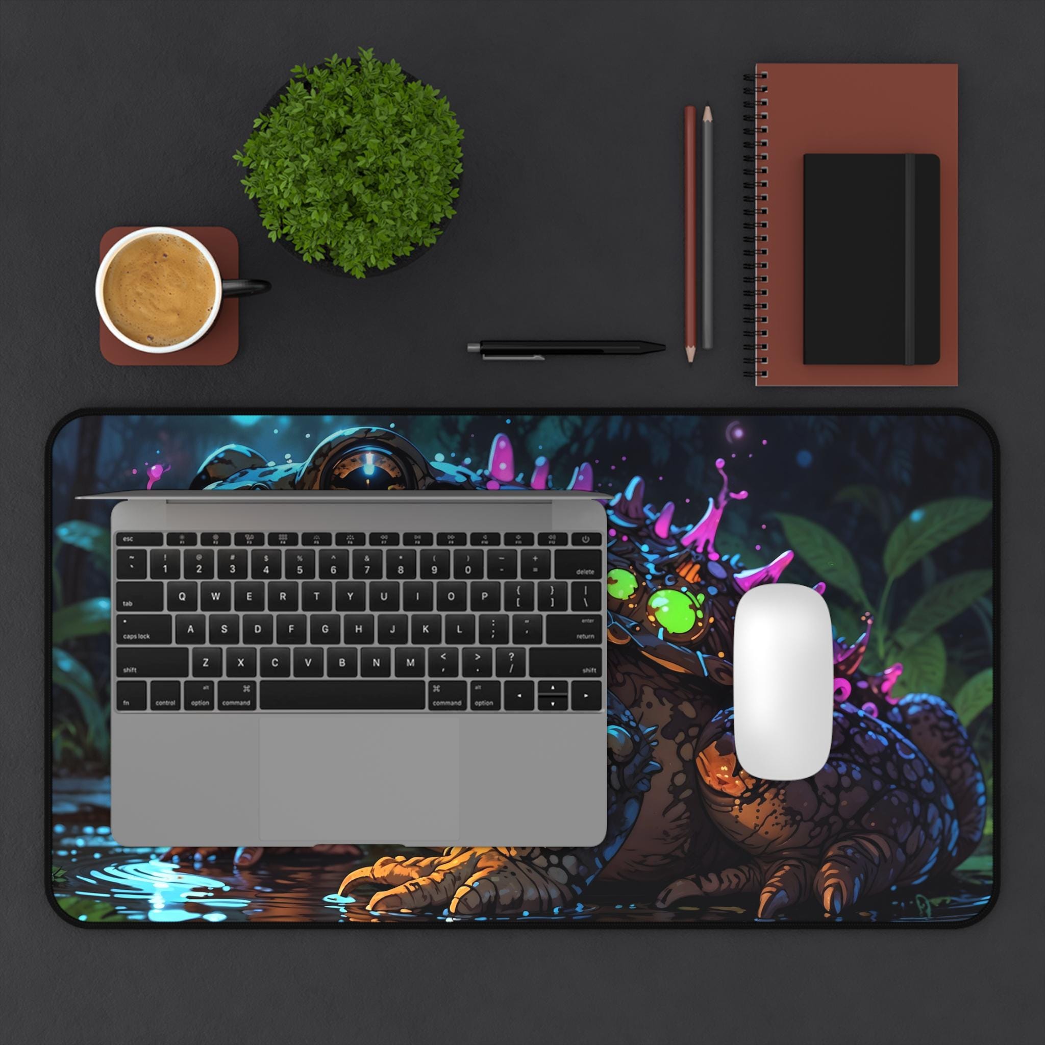 Cute Celestial Frog Desk Mat - - مراجعة Desk Setup Workspace وسعره