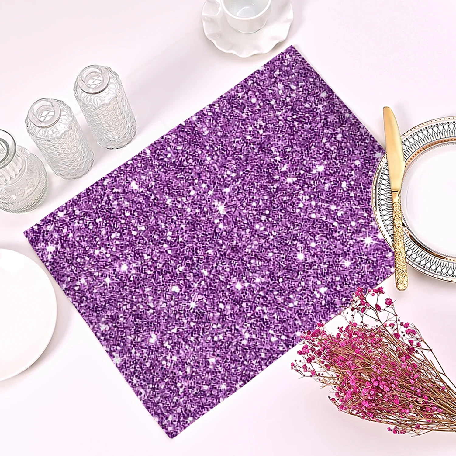 Purple Geometric Pattern Kitch - مراجعة Desk Setup Modern وسعره
