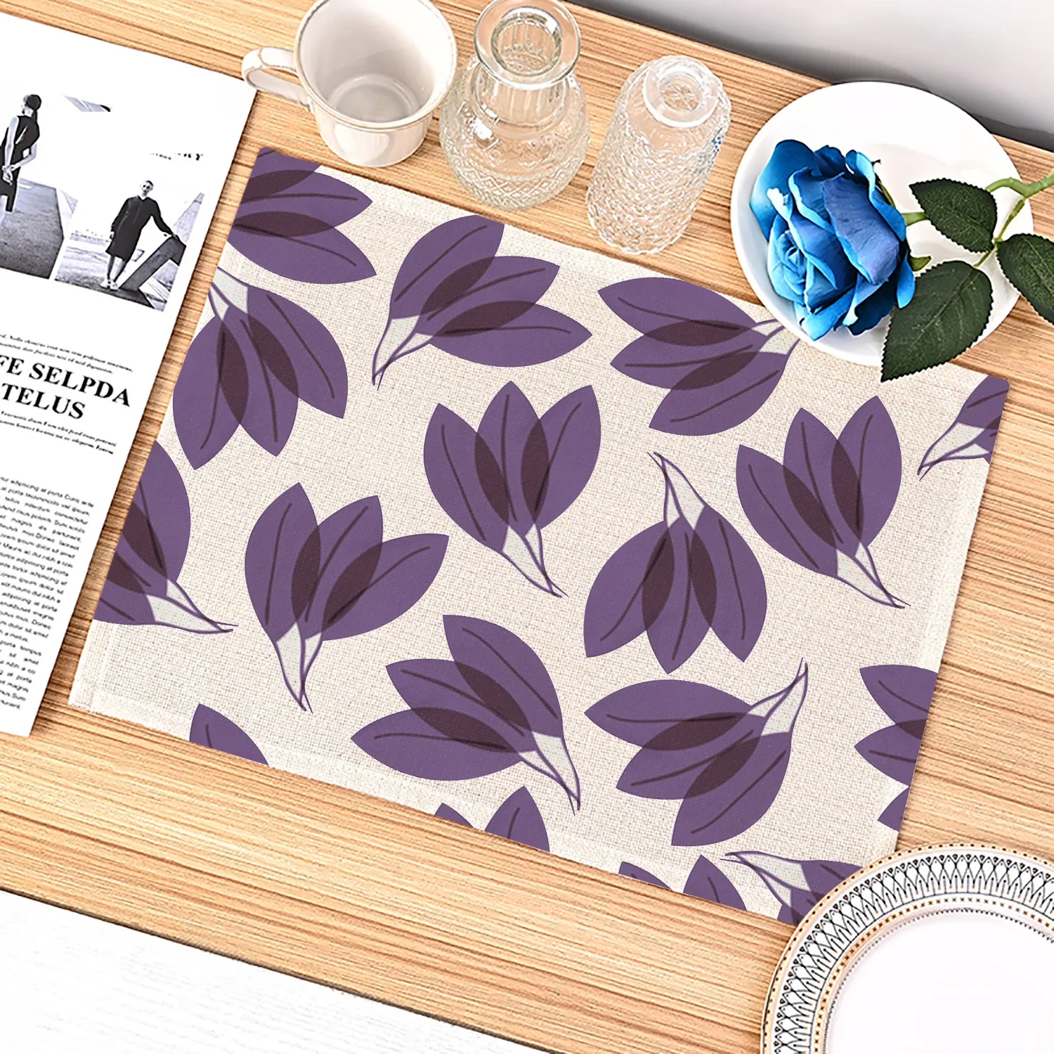 Purple Geometric Pattern Kitch - مراجعة Desk Setup Modern وسعره