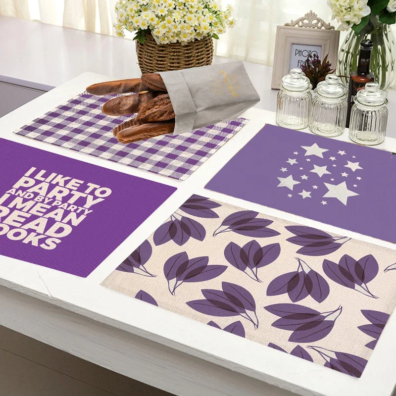 Purple Geometric Pattern Kitch - مراجعة Desk Setup Modern وسعره