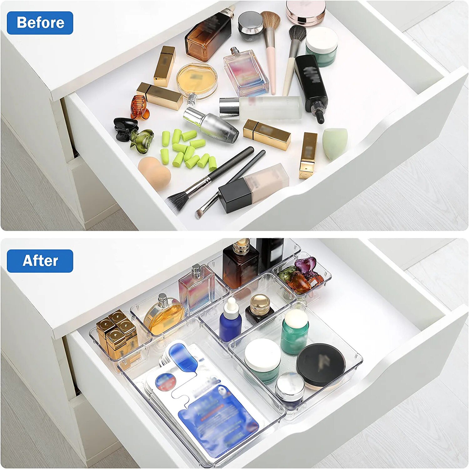 7/14 Pcs Drawer Organizers Set - مراجعة Desk Setup Kit وسعره