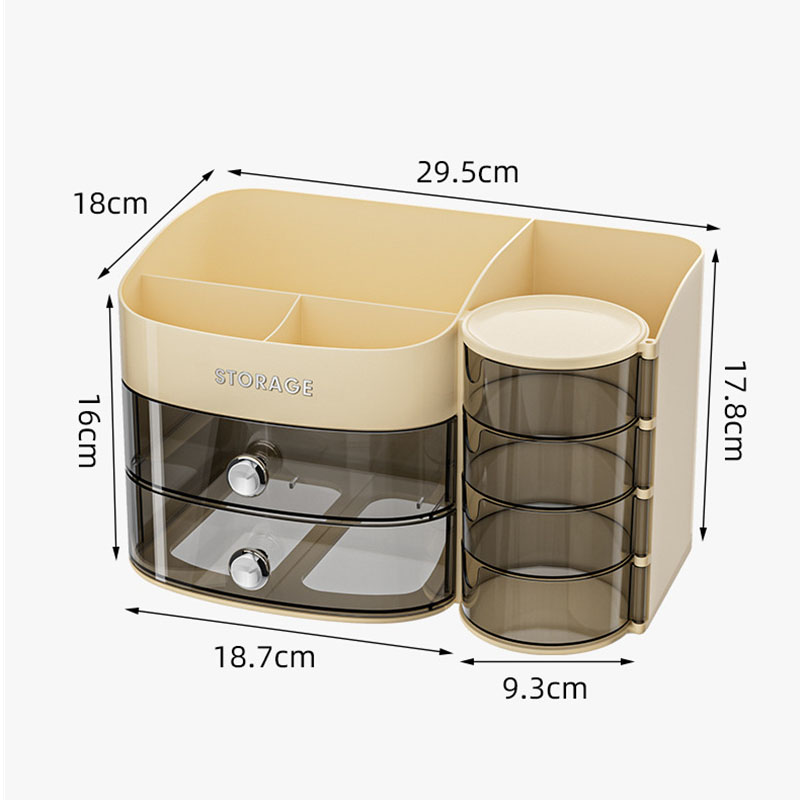 360 Degree Rotating Makeup Bru - مراجعة Desk Drawer Unit وسعره