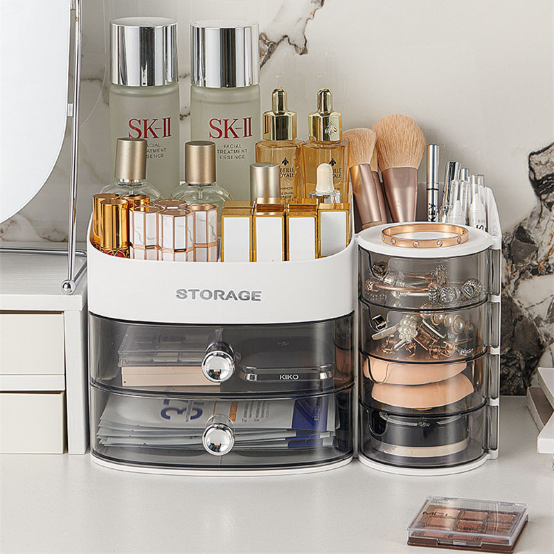 360 Degree Rotating Makeup Bru - مراجعة Desk Drawer Unit وسعره