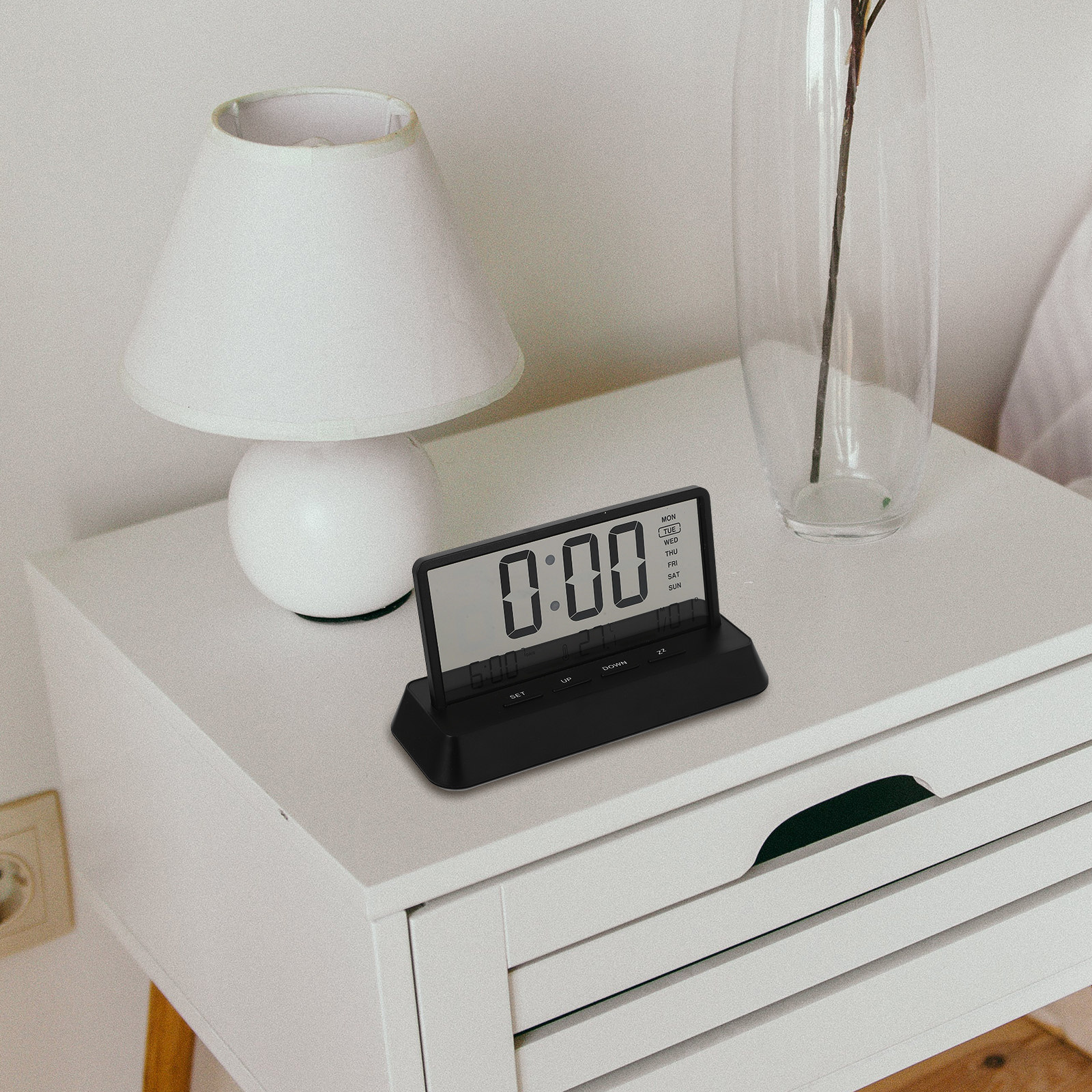 Digital Alarm Clock Small Comp - مراجعة Desk Setup In Small Bedroom وسعره