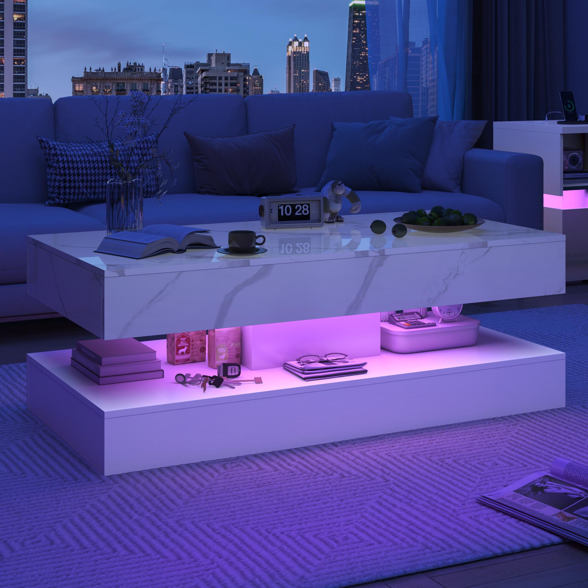 Modern Stylish Coffee Table wi - مراجعة Desk Setup Modern وسعره