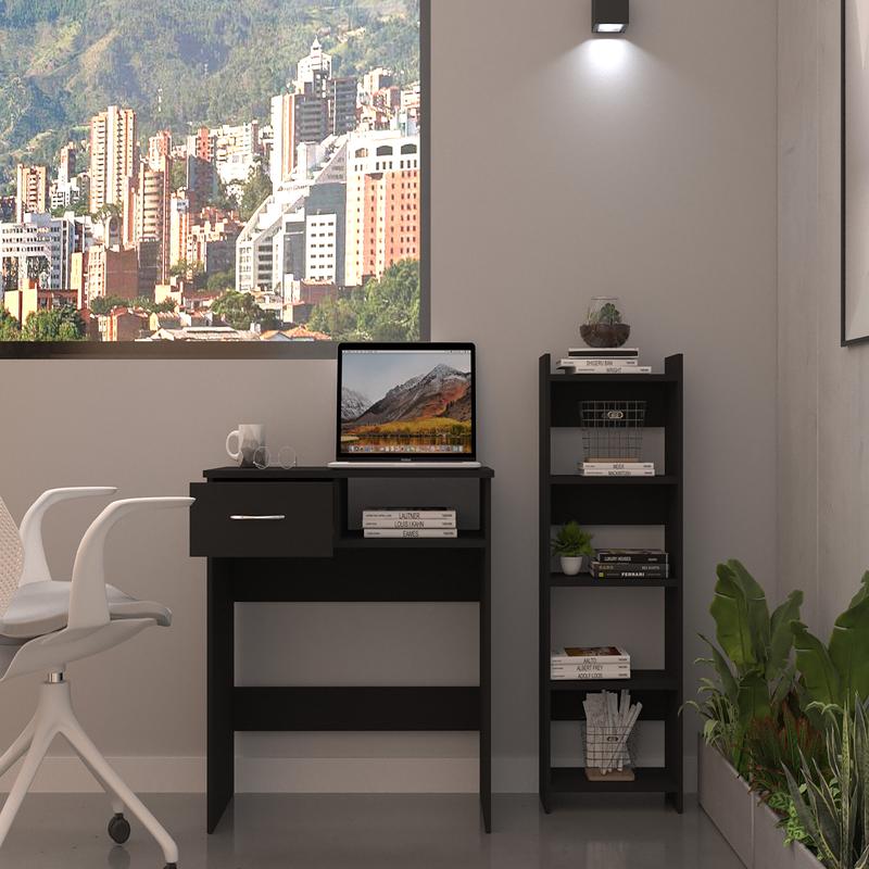 Black Home Office Set, 2-Piece - مراجعة Desk Setup Workspace وسعره