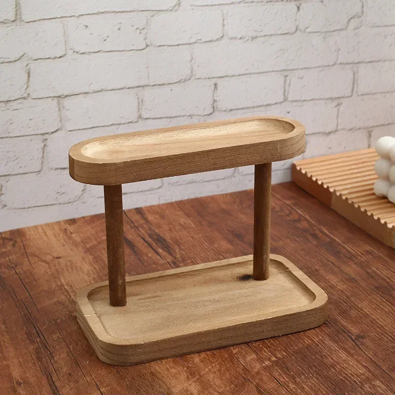 Hot Wooden Storage Shelf 2-Tie - مراجعة Desk Setup Productivity وسعره