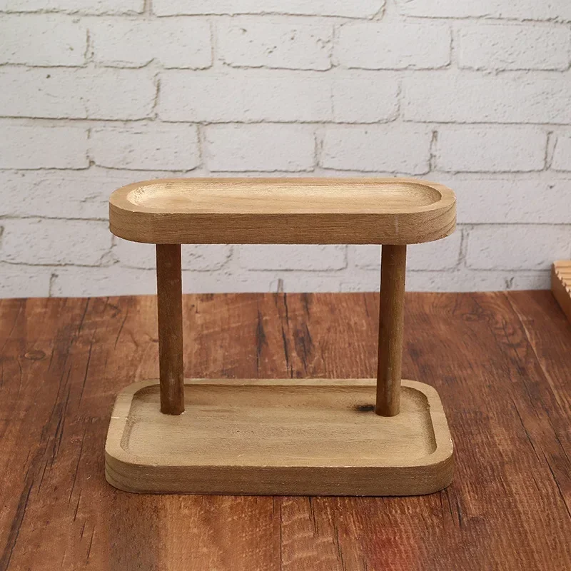 Hot Wooden Storage Shelf 2-Tie - مراجعة Desk Setup Productivity وسعره