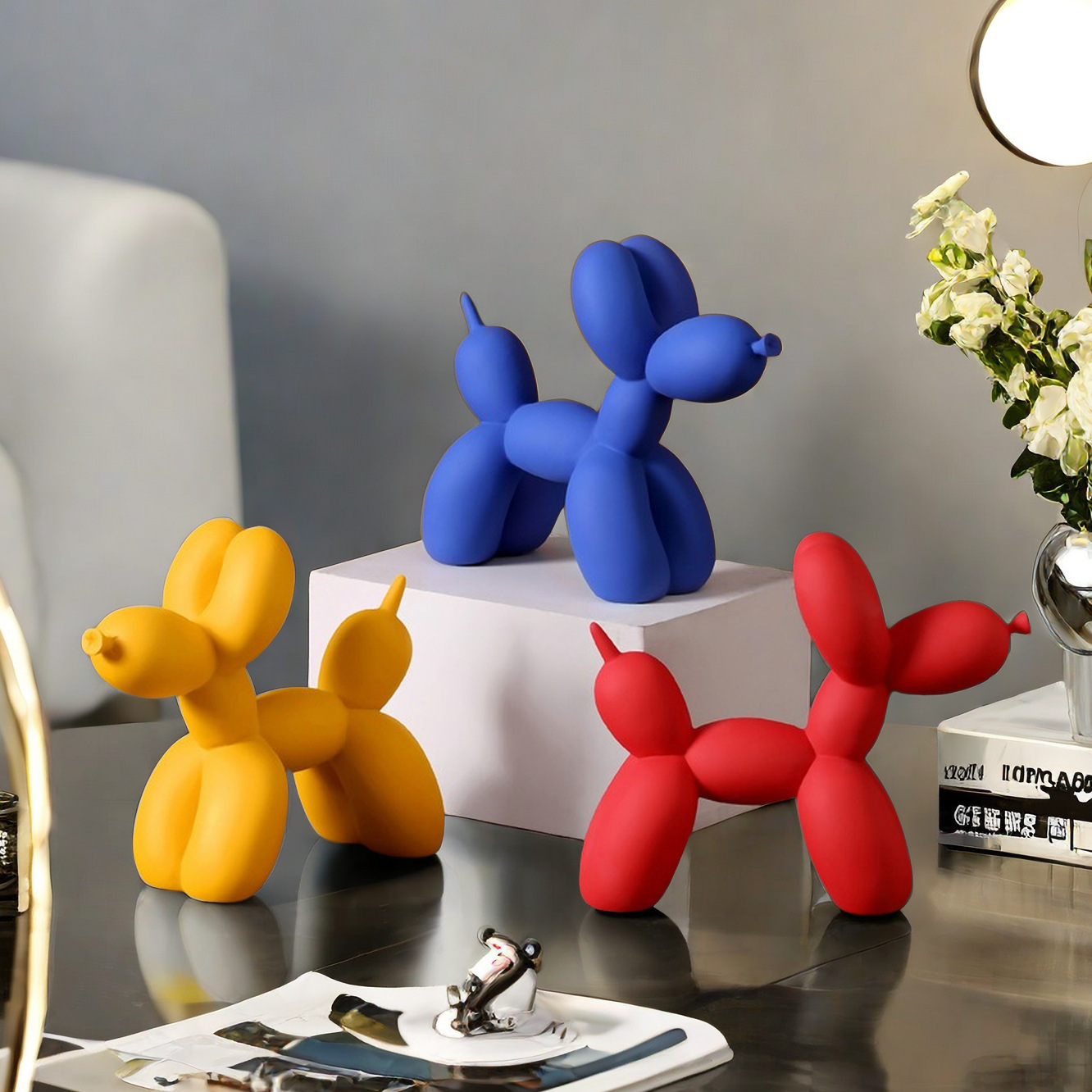 Lovely Color Resin Balloon Dog - مراجعة Desk Setup Kit وسعره