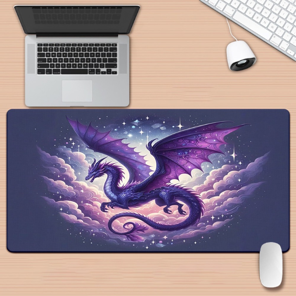 Dragon Sky Art XXL Mouse Pad - - مراجعة Desk Setup Workspace وسعره