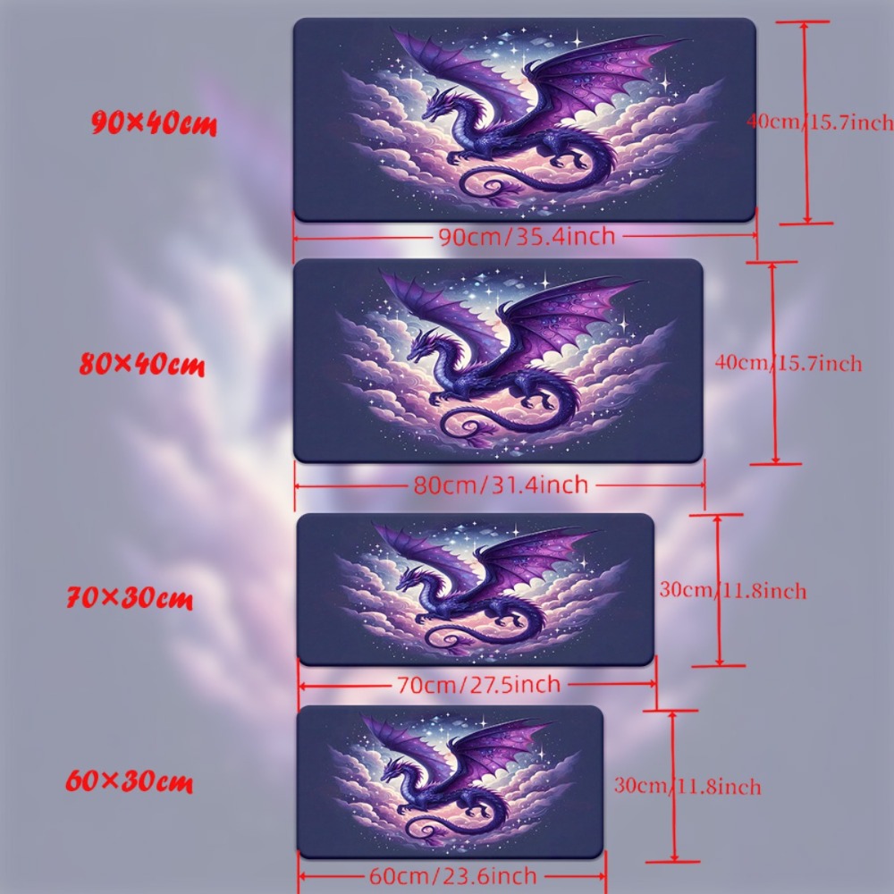 Dragon Sky Art XXL Mouse Pad - - مراجعة Desk Setup Workspace وسعره