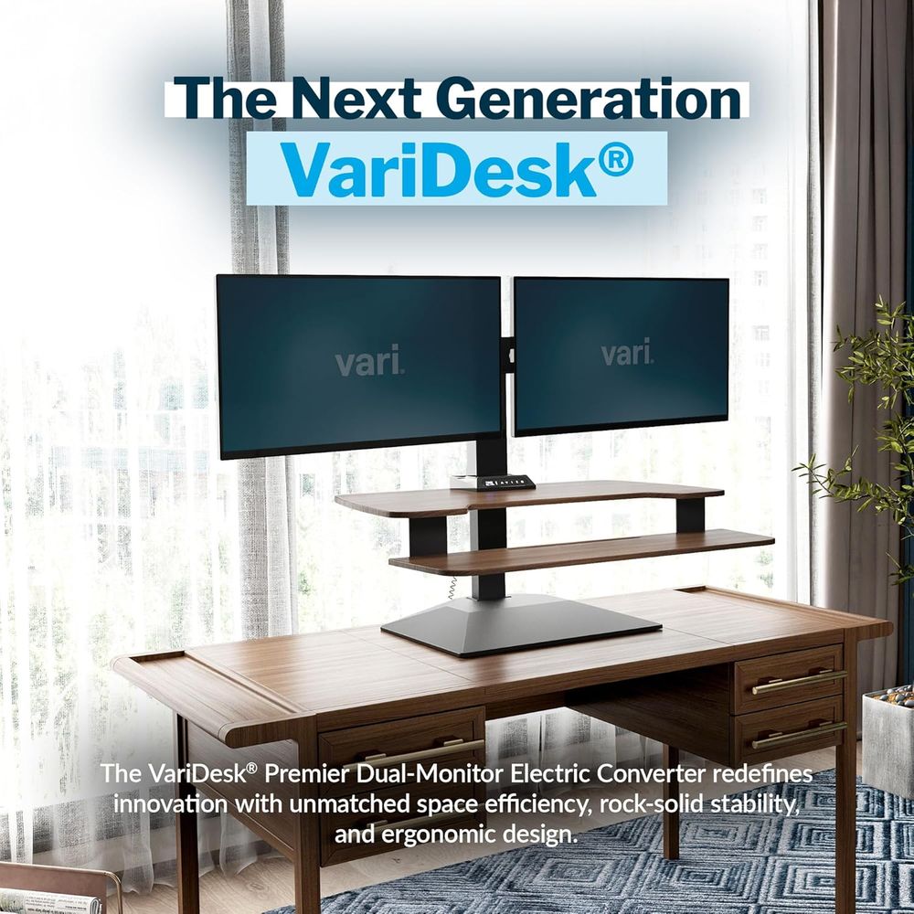All-in-One Electric Standing D - مراجعة Desk Setup One Monitor وسعره