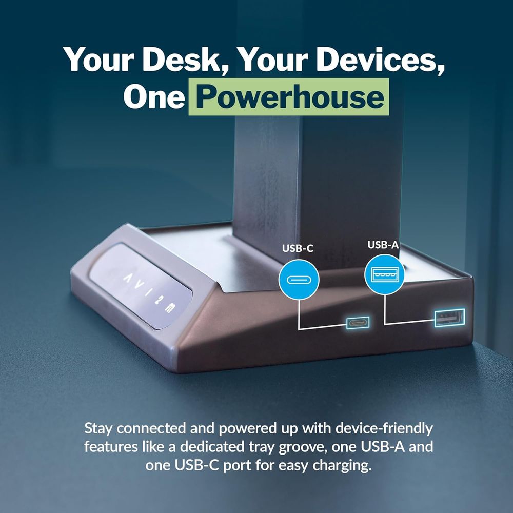 All-in-One Electric Standing D - مراجعة Desk Setup One Monitor وسعره