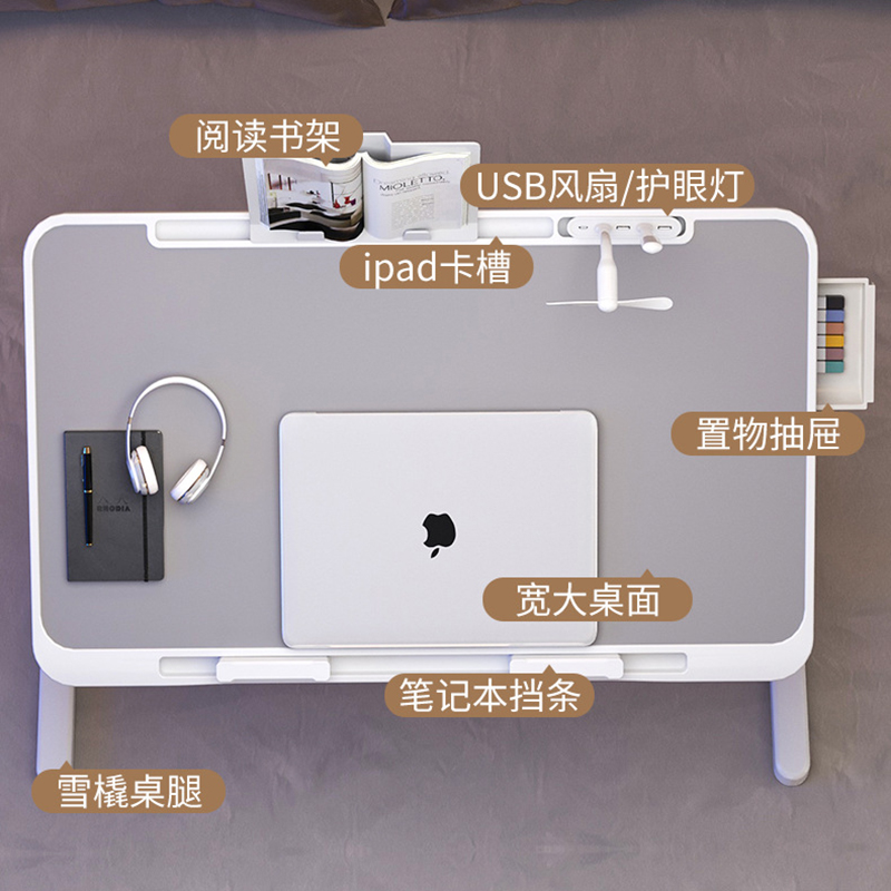 Over Bed Table Desk Tables for - مراجعة Desk Setup Bedroom وسعره