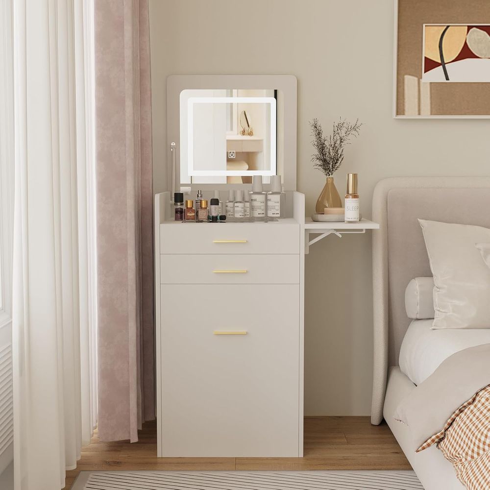 3-in-1 Vanity Desk Set, Flip-t - مراجعة Desk Setup In Small Bedroom وسعره