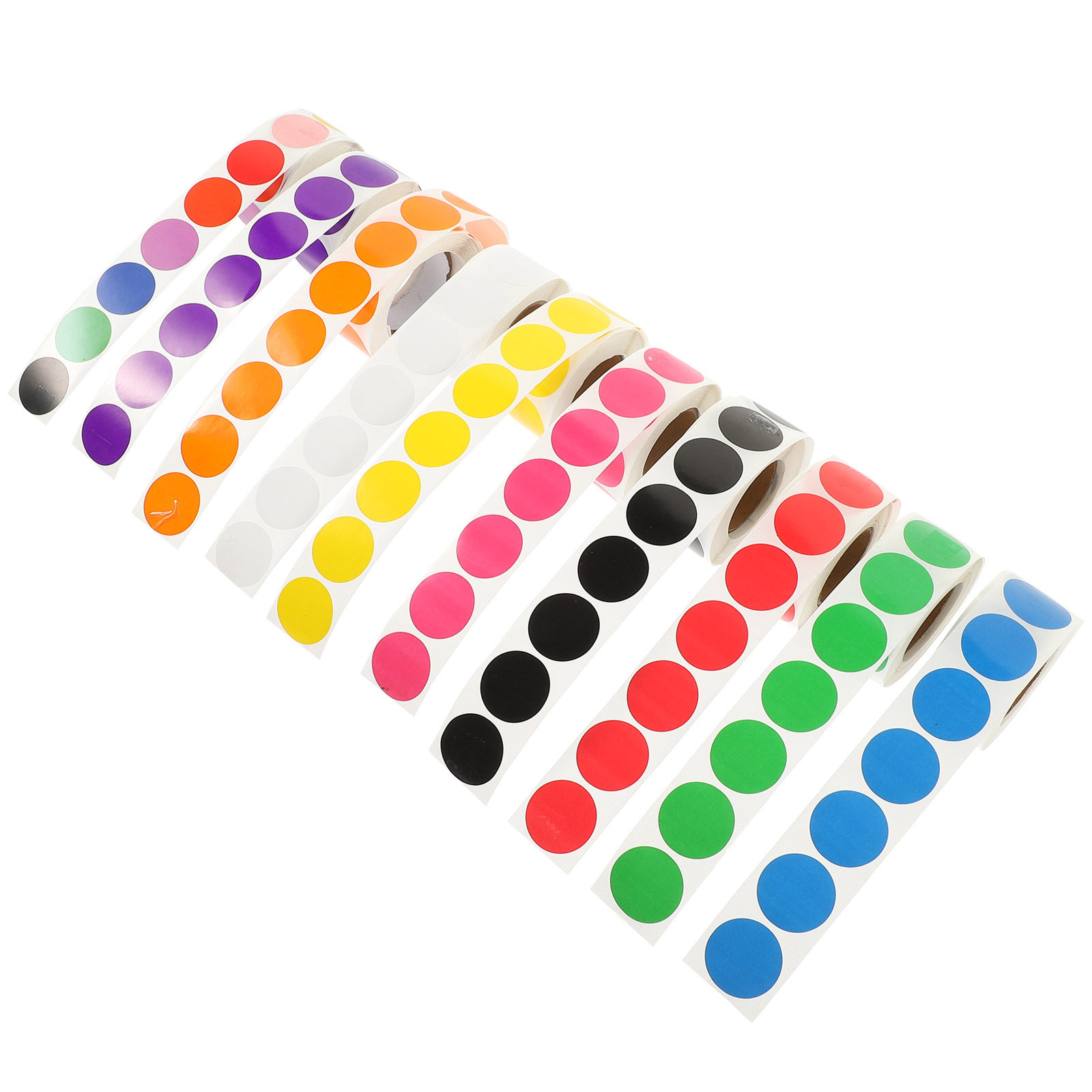 10 Rolls Color Coded Dot Stick - مراجعة Desk Setup Bedroom وسعره