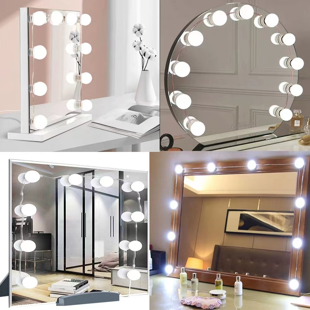 LED Light Paste Mirror Makeup  - مراجعة Desk Setup Modern وسعره
