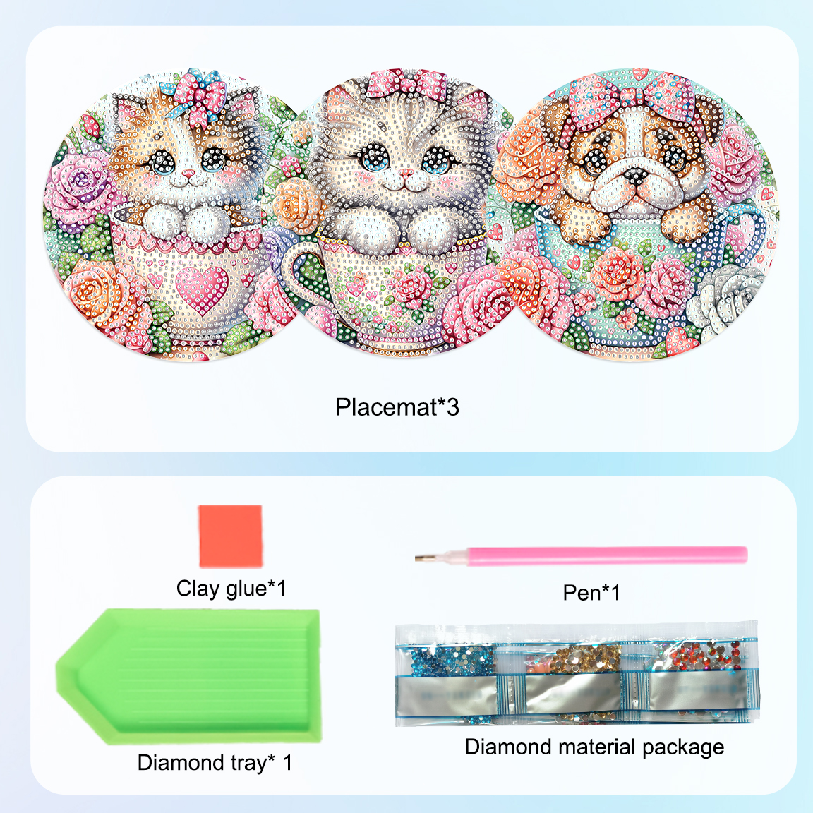 3Pcs Diamond Art Painting Plac - مراجعة Desk Setup Modern وسعره