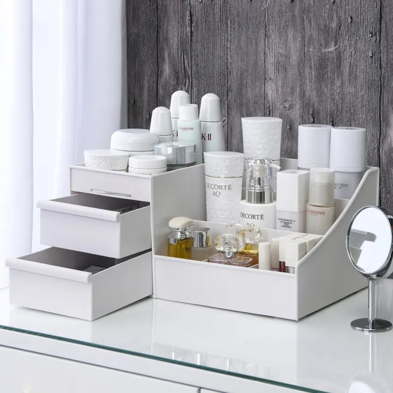 1pc White New Drawer Makeup St - مراجعة Desk Drawer Unit وسعره