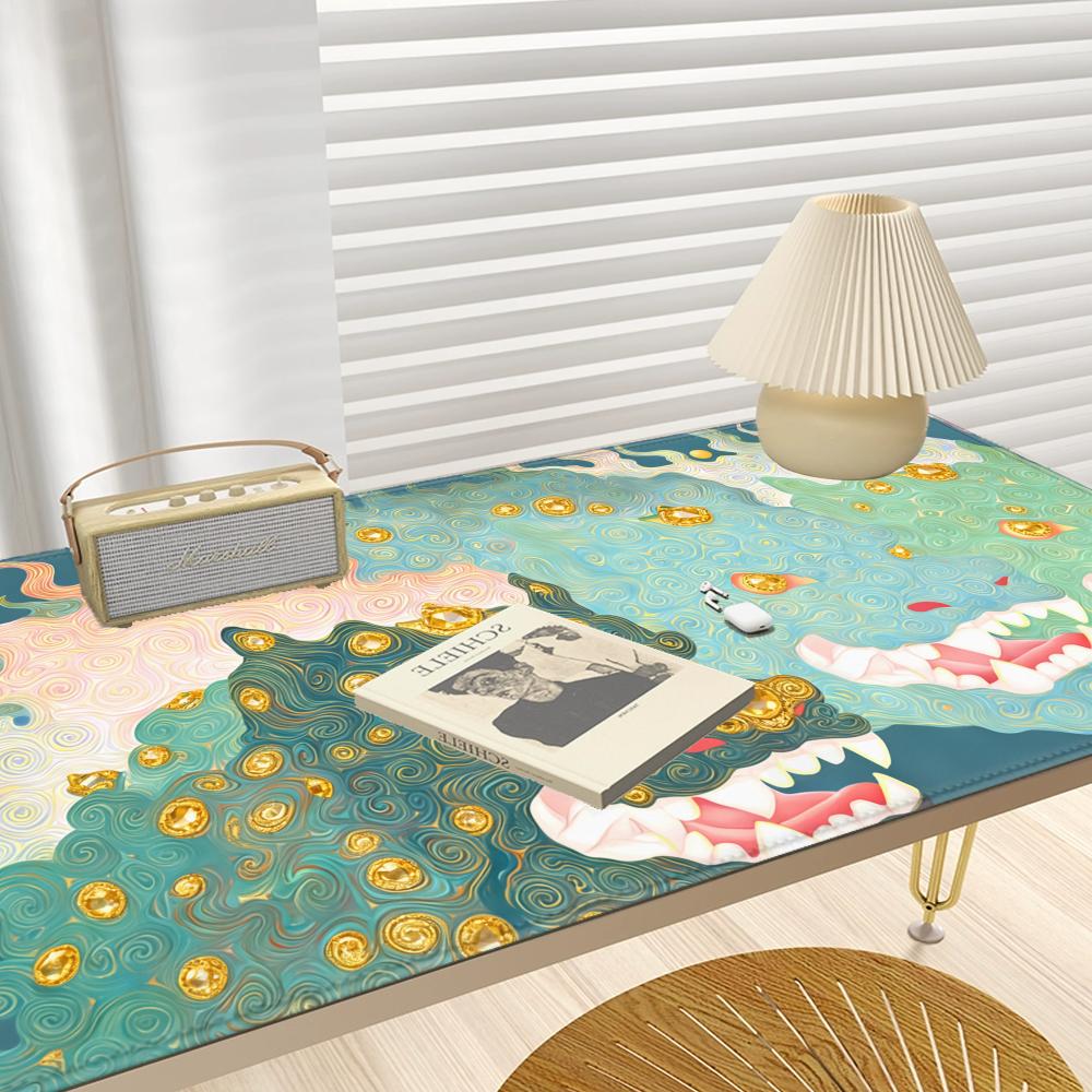 HYBXAXC Mythic Dragon Desk Mat - مراجعة Desk Setup Workspace وسعره