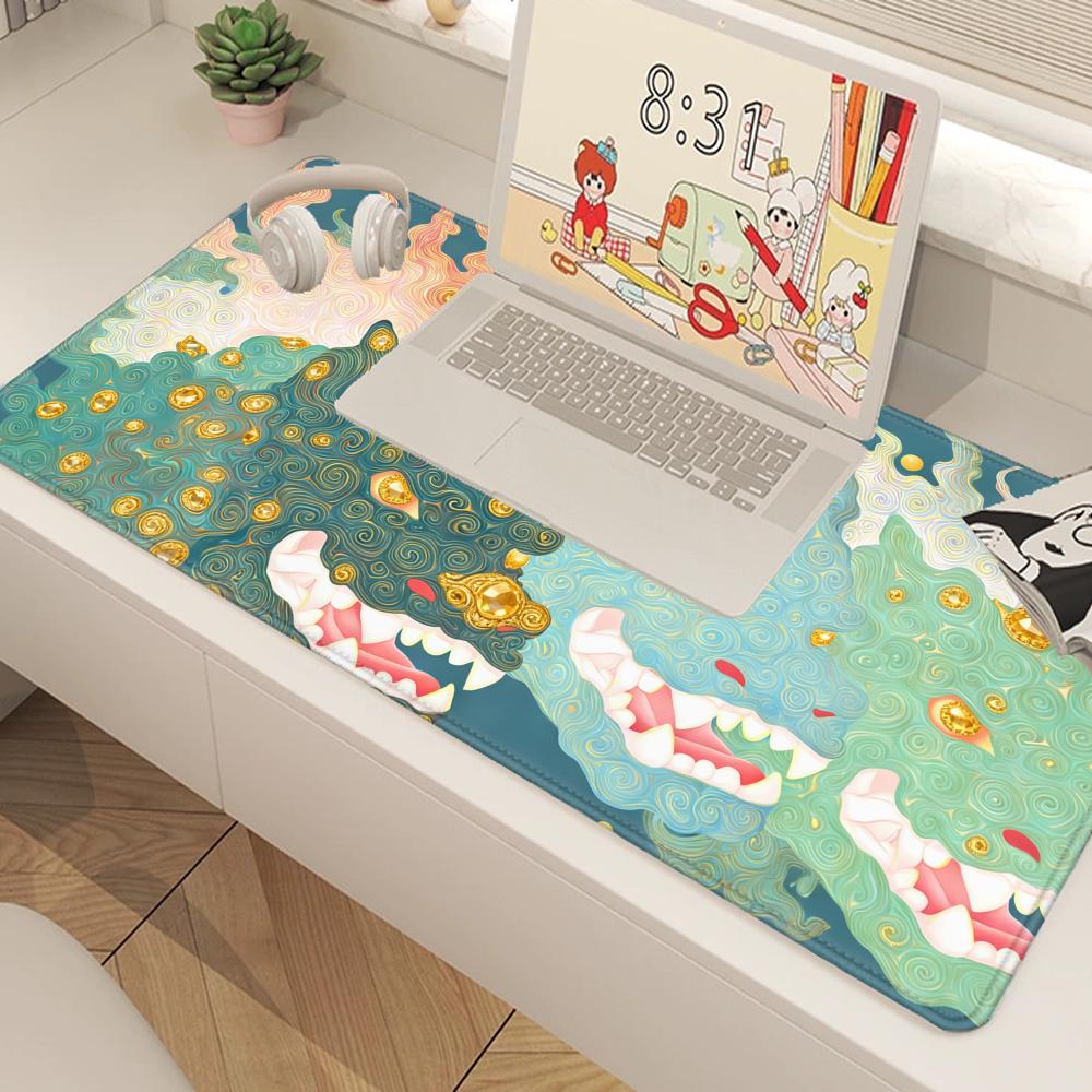 HYBXAXC Mythic Dragon Desk Mat - مراجعة Desk Setup Workspace وسعره