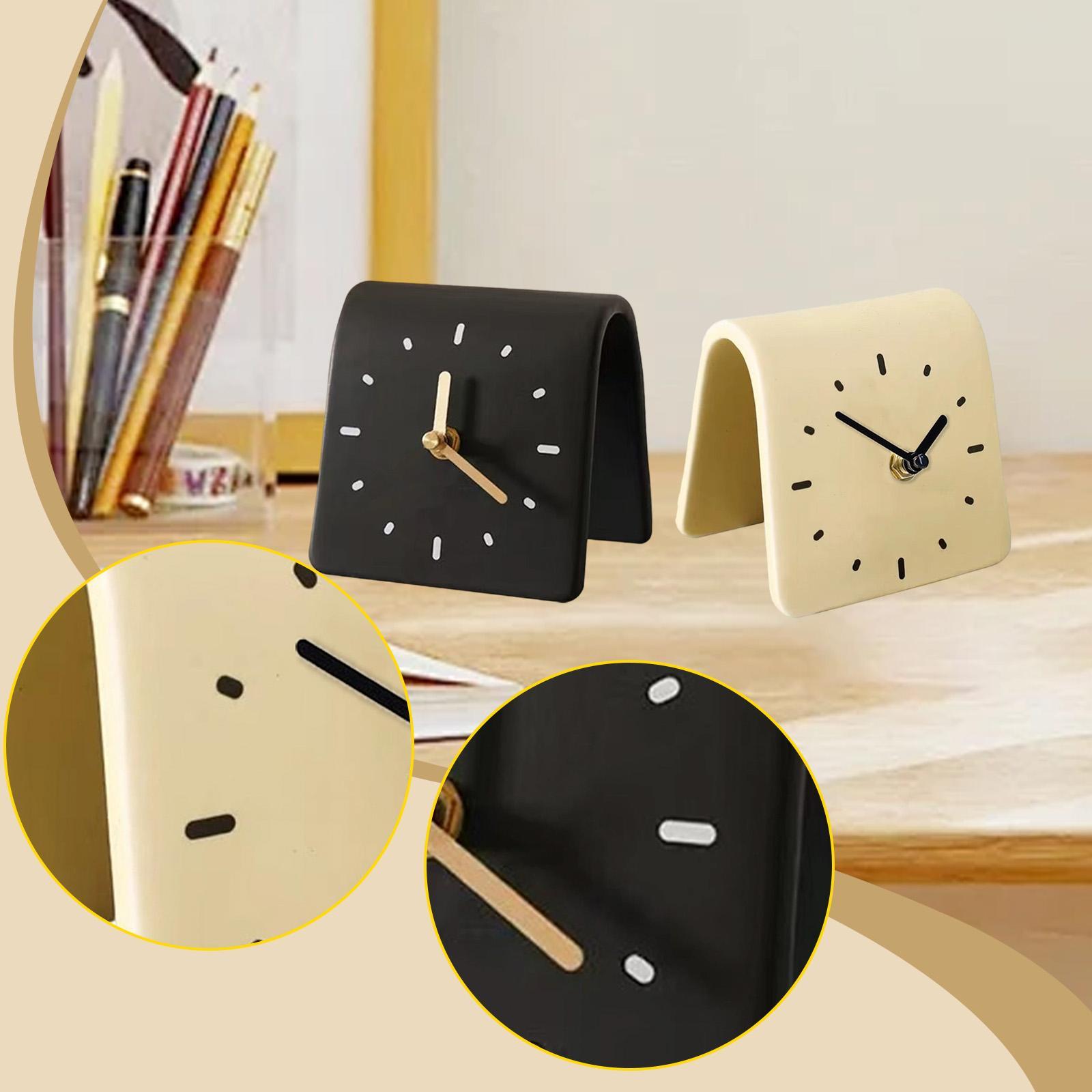 Desk Clock Modern Art Shelf Cl - مراجعة Desk Setup Productivity وسعره