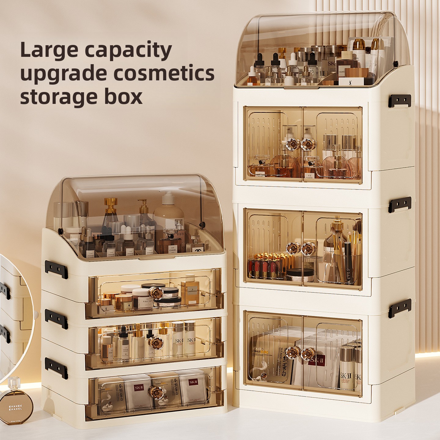 Luxury covered cosmetics stora - مراجعة Desk Setup Productivity وسعره