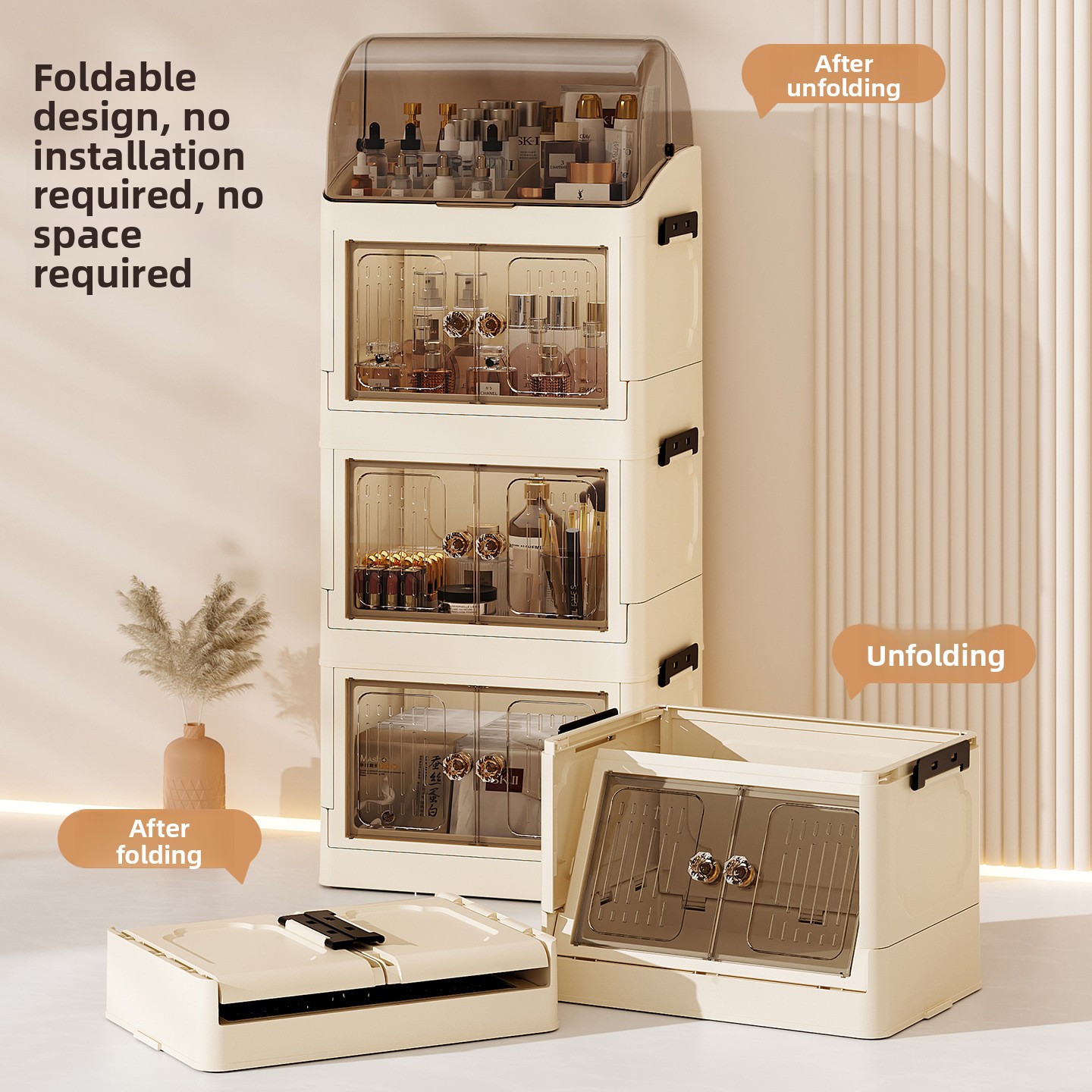 Luxury covered cosmetics stora - مراجعة Desk Setup Productivity وسعره