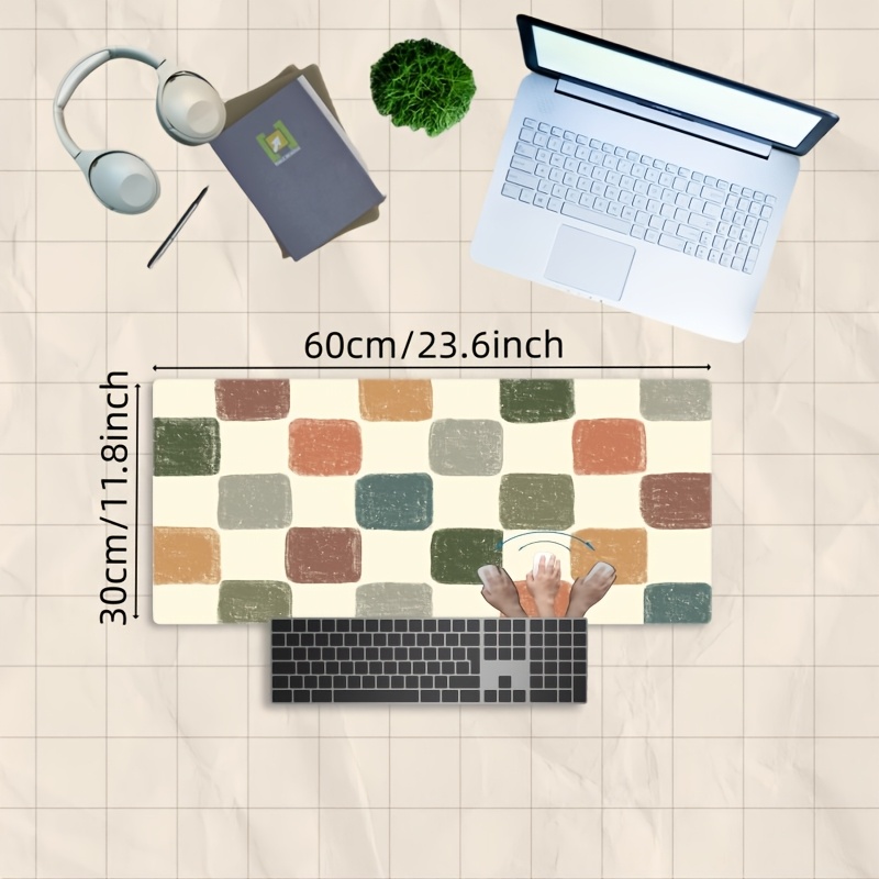 Vibrant Checkered Pattern Desk - مراجعة Desk Setup Workspace وسعره