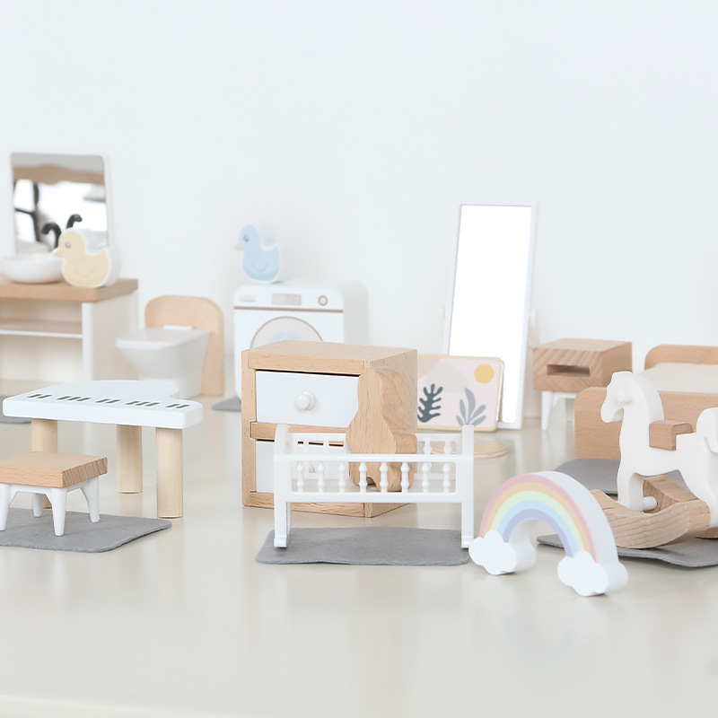 Modern dollhouse furniture kit - مراجعة Desk Setup Modern وسعره