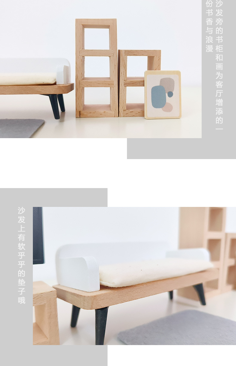 Modern dollhouse furniture kit - مراجعة Desk Setup Modern وسعره