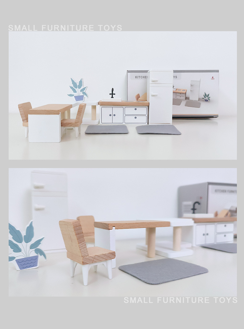 Modern dollhouse furniture kit - مراجعة Desk Setup Modern وسعره