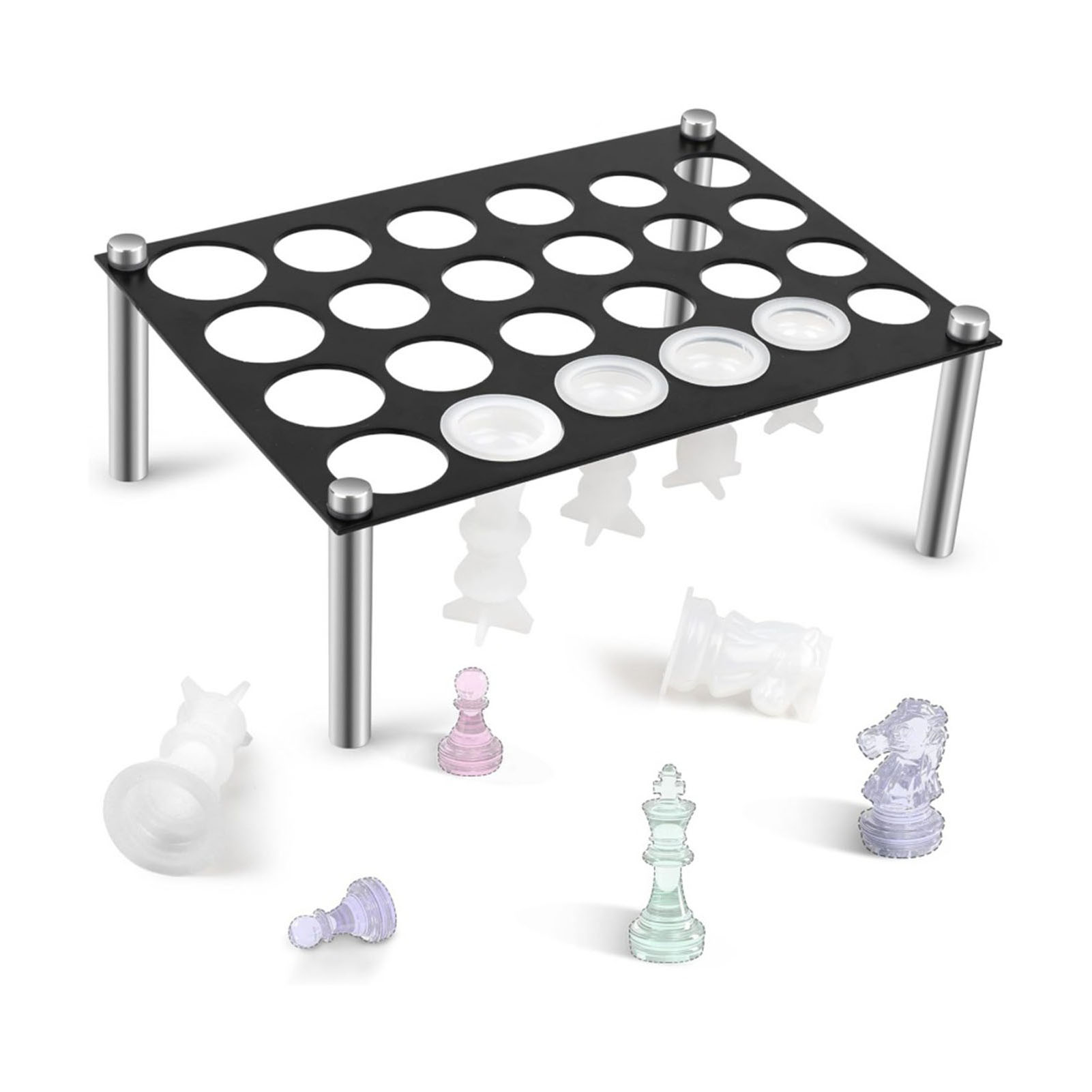 Chess Piece Holder for DIY Sil - مراجعة Desk Setup Kit وسعره