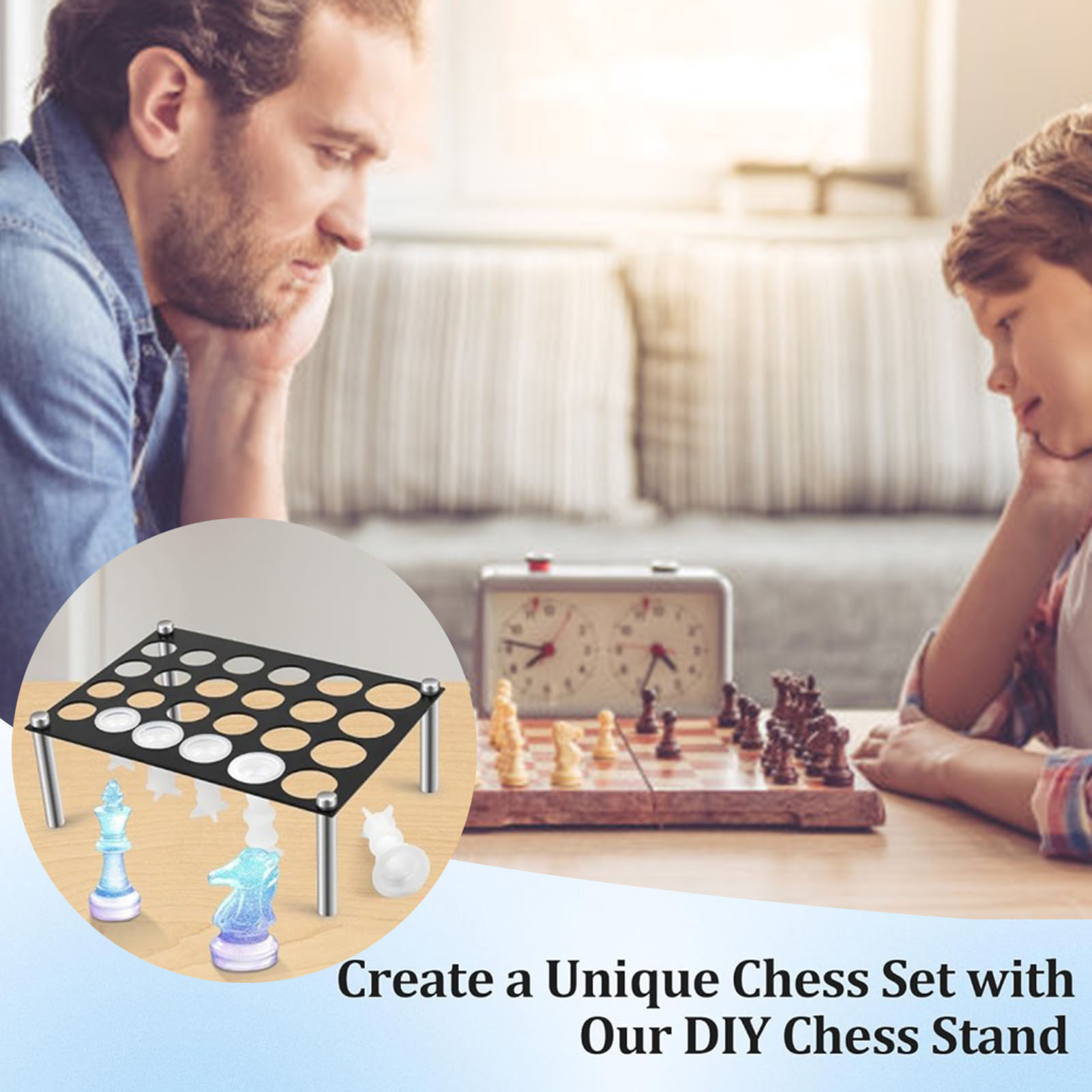Chess Piece Holder for DIY Sil - مراجعة Desk Setup Kit وسعره