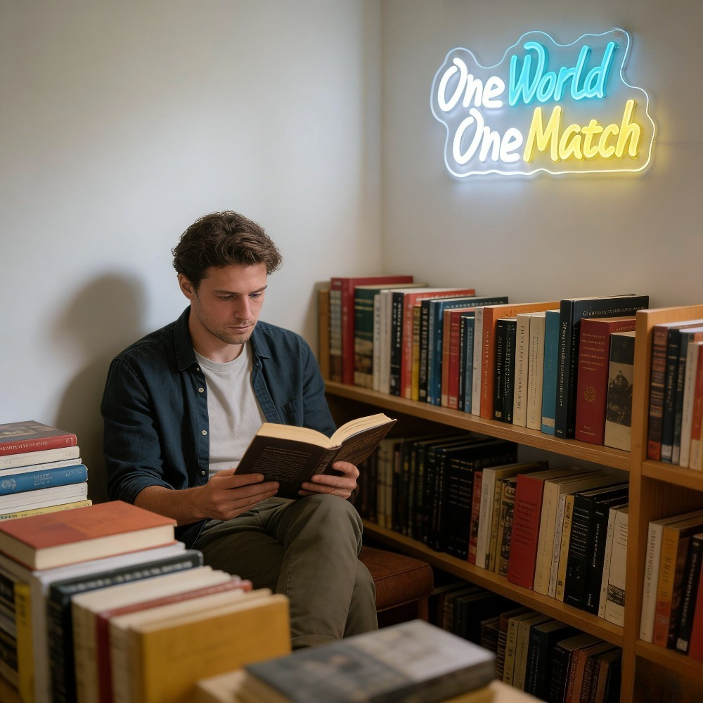 One World One Match LED Neon S - مراجعة Desk Setup Bedroom وسعره