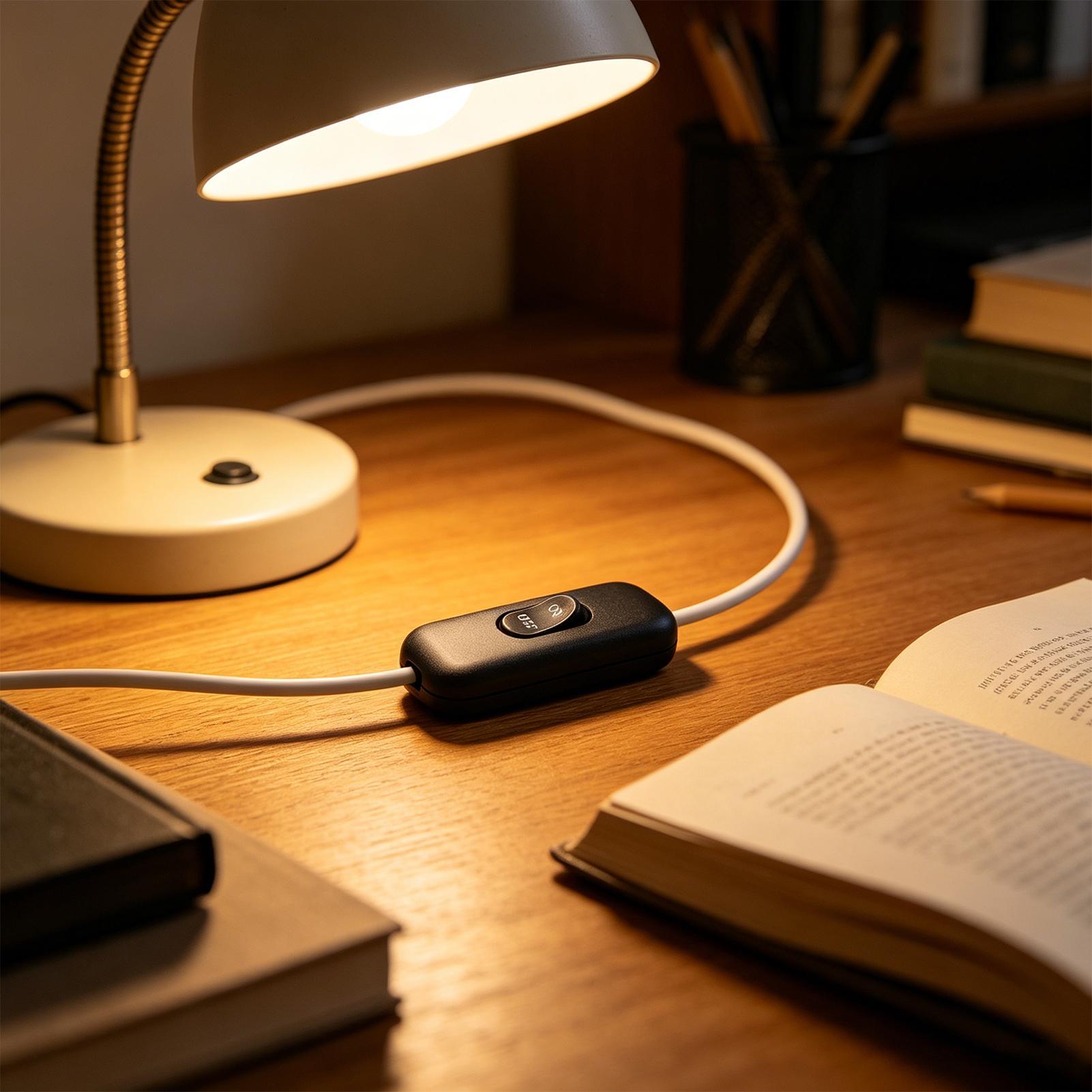 2pcs 6A 250V Inline Cord Switc - مراجعة Desk Setup On Bed وسعره
