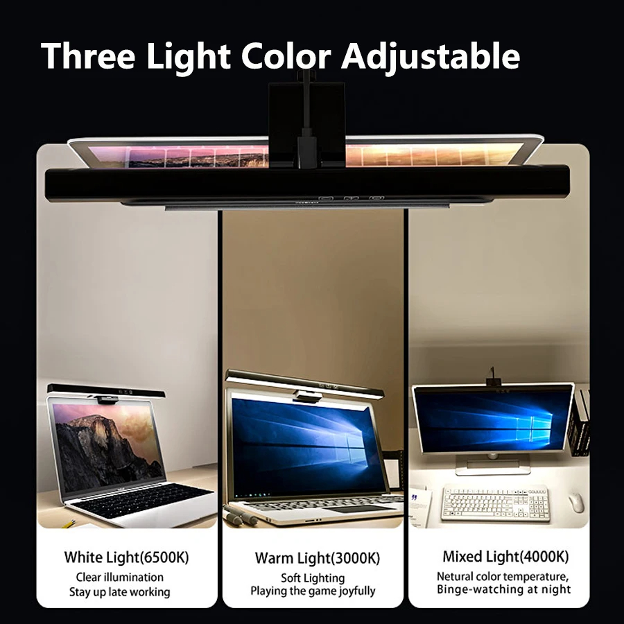 LED Monitor Light Bar 33cm 50c - مراجعة Desk Setup On Bed وسعره
