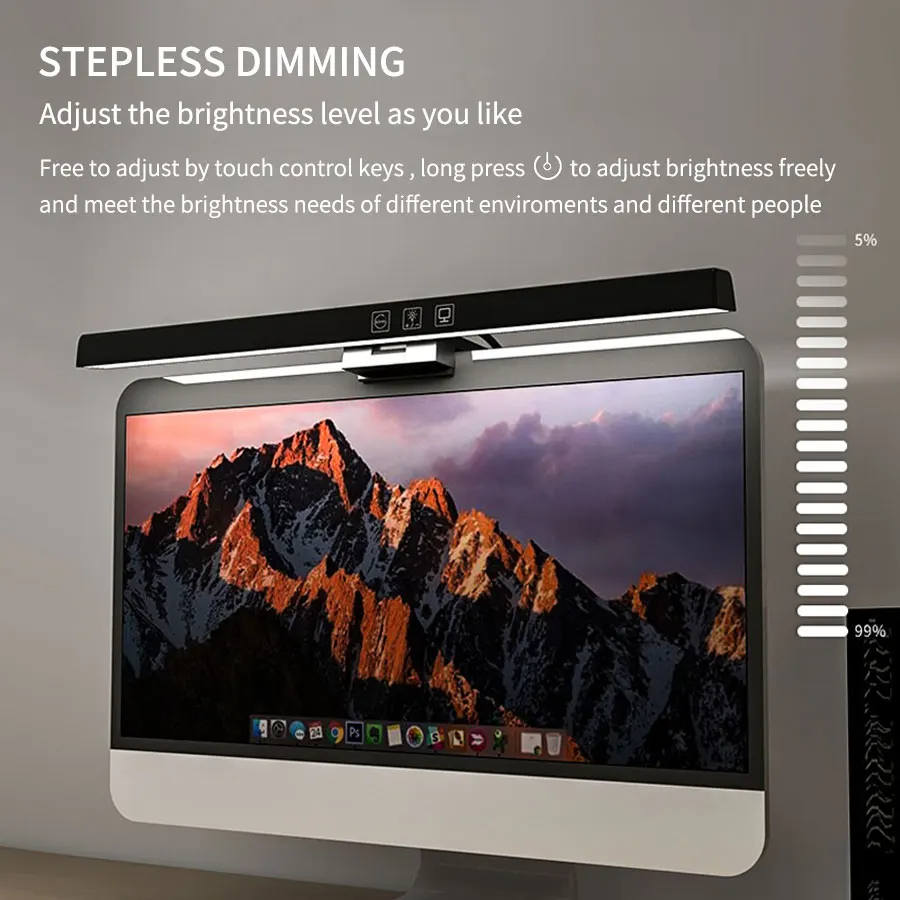 LED Monitor Light Bar 33cm 50c - مراجعة Desk Setup On Bed وسعره