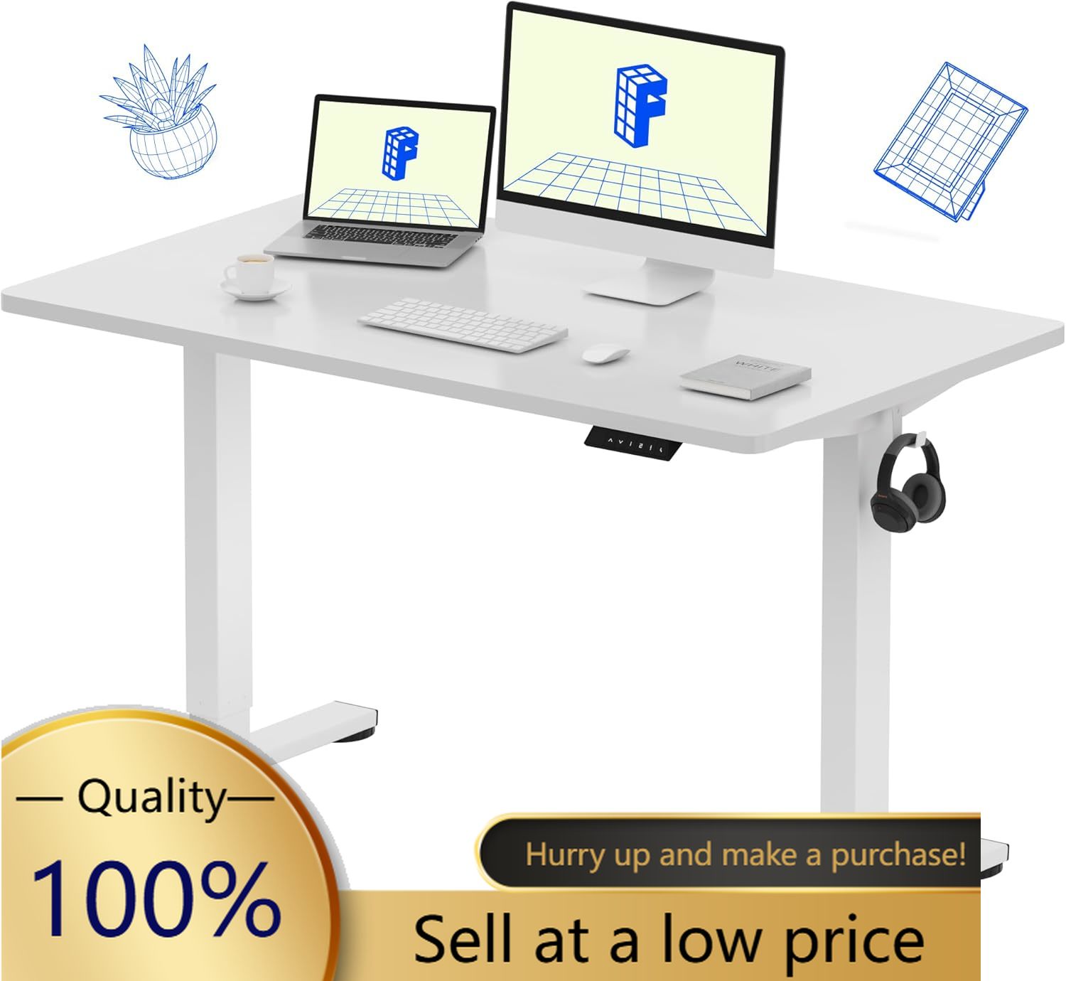 EN1 One-Piece Standing Desk, 4 - مراجعة Desk Setup One Monitor وسعره