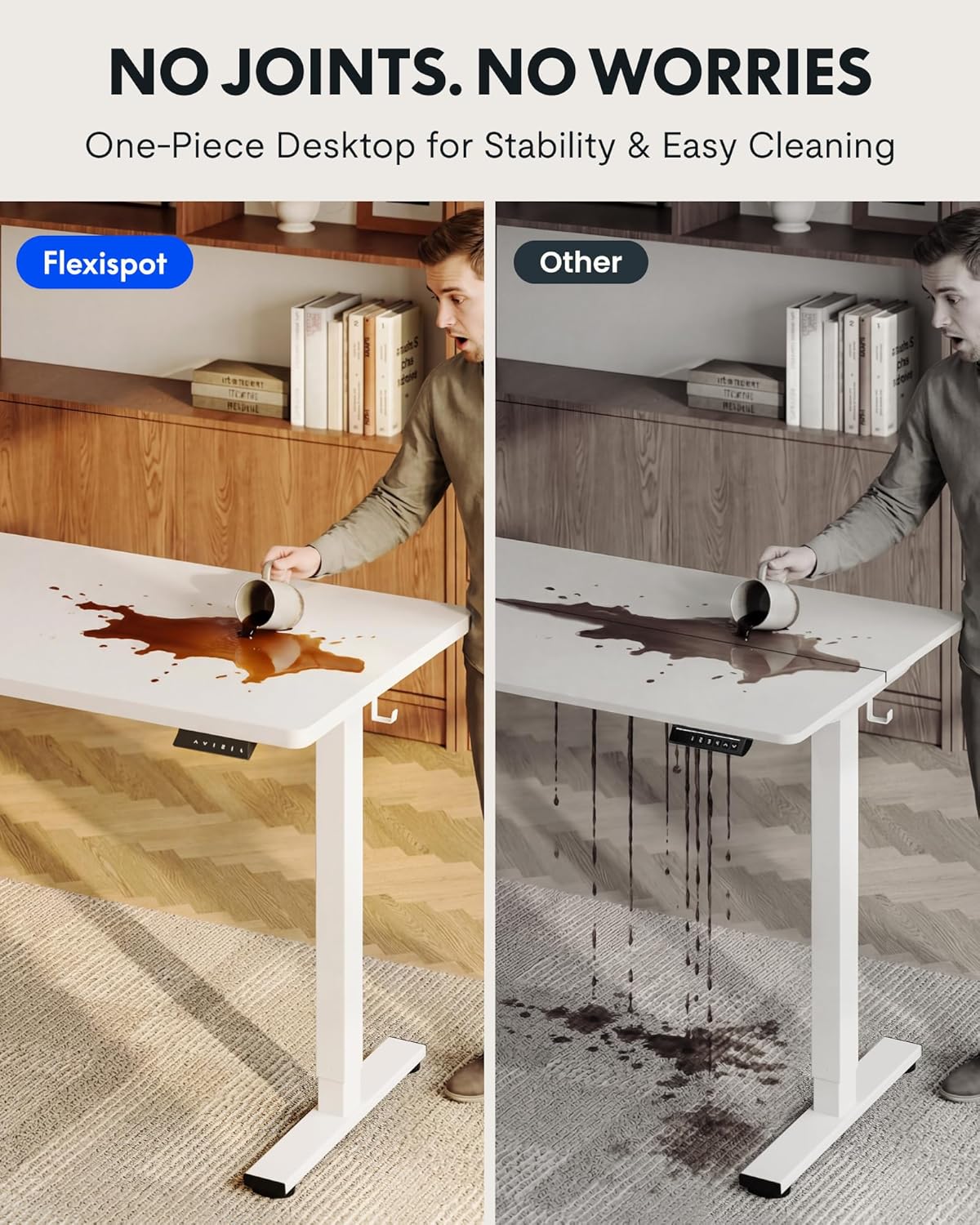 EN1 One-Piece Standing Desk, 4 - مراجعة Desk Setup One Monitor وسعره