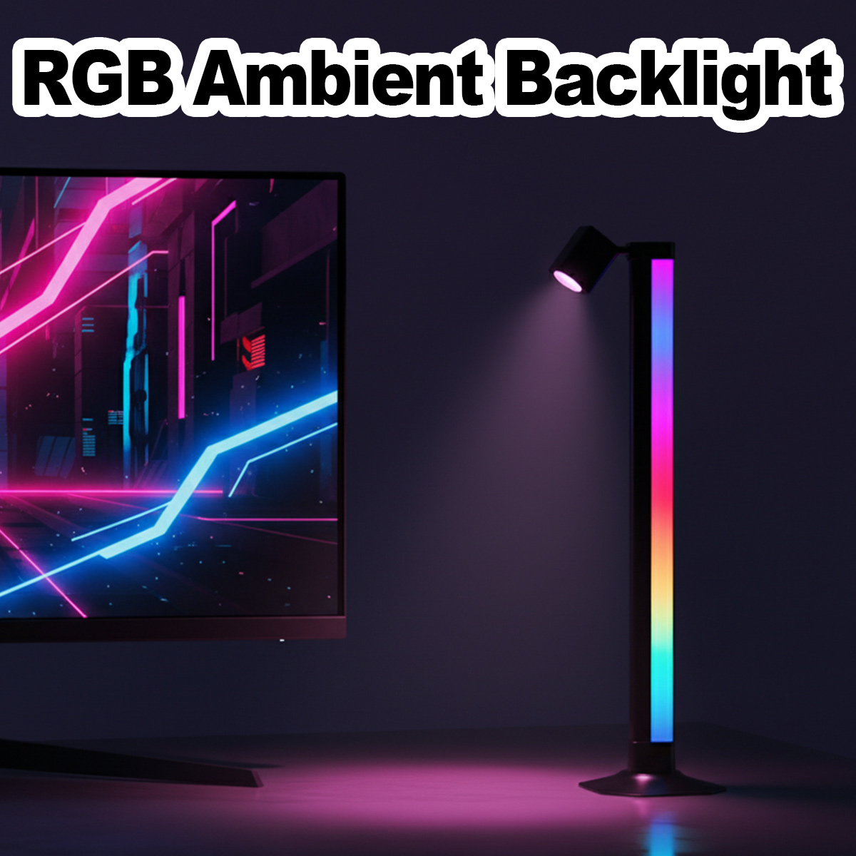 Smart Light Bar LED RGB Music  - مراجعة Desk Setup Bedroom وسعره