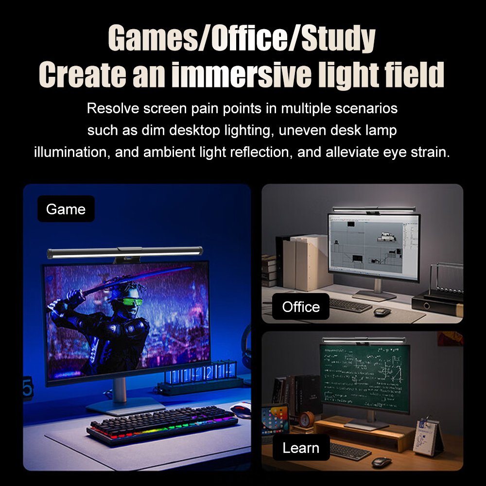 Monitor Light Bar Led Light De - مراجعة Desk Setup Bedroom وسعره