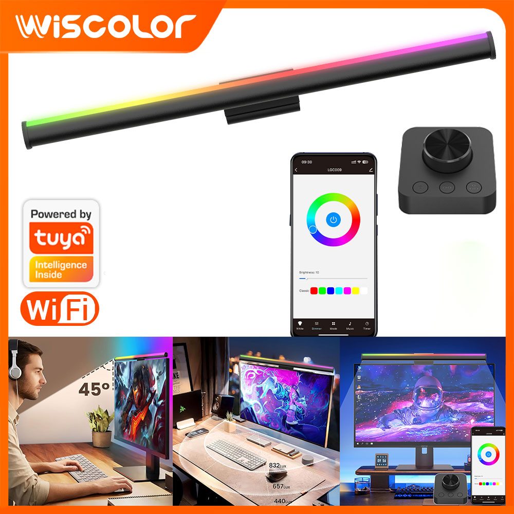 RGB Lightbar Monitor Light Bar - مراجعة Desk Setup On Bed وسعره