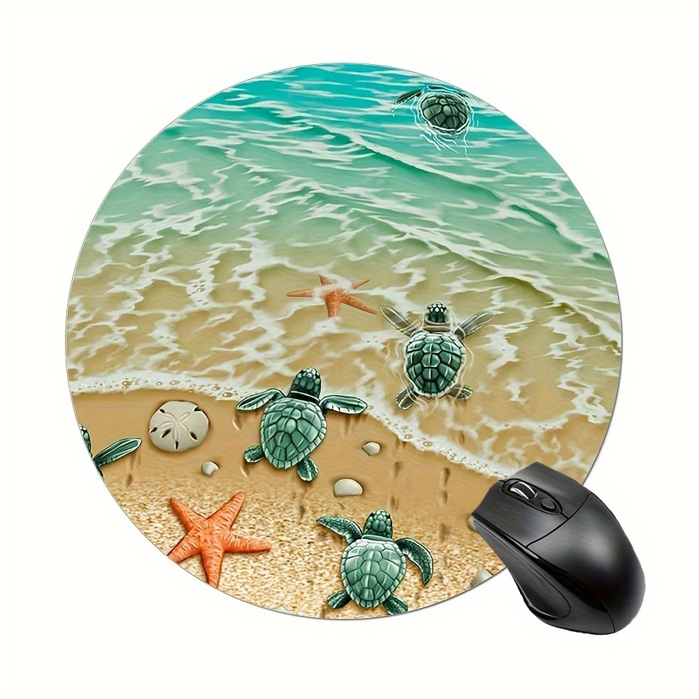 Adorable Turtle Starfish Round - مراجعة Desk Setup Productivity وسعره